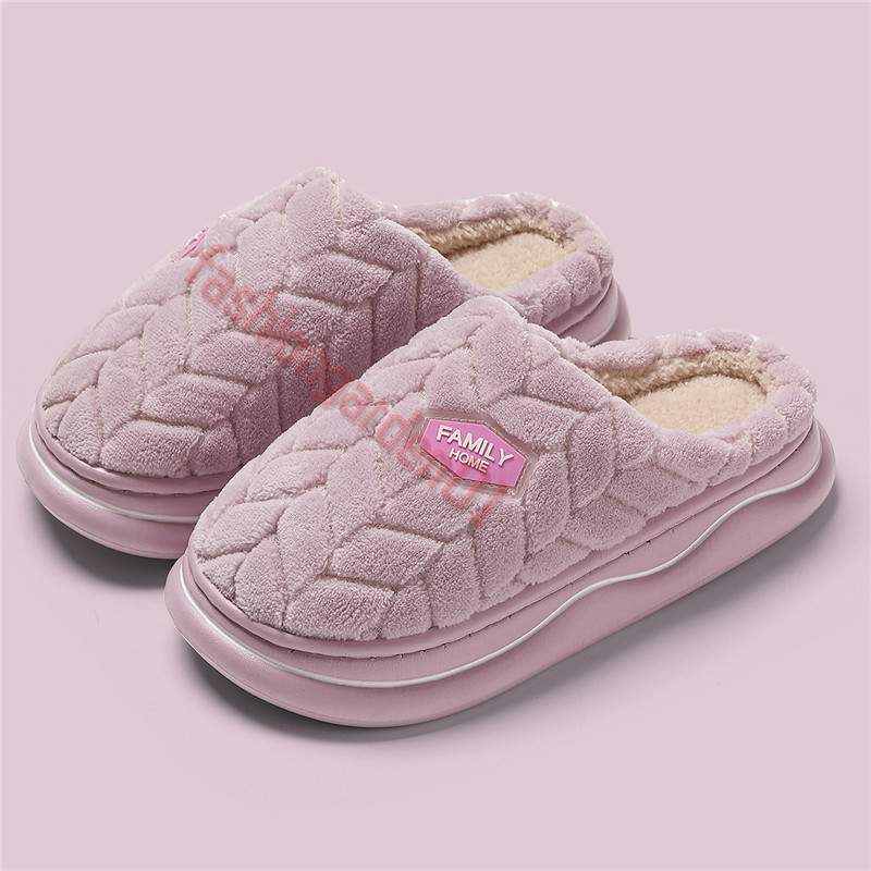 Free Shipping winter WARM slippers mens designer shoes white black lilac pink grey brown flats slides fashion outdoor comfort slipper slip-on womens s