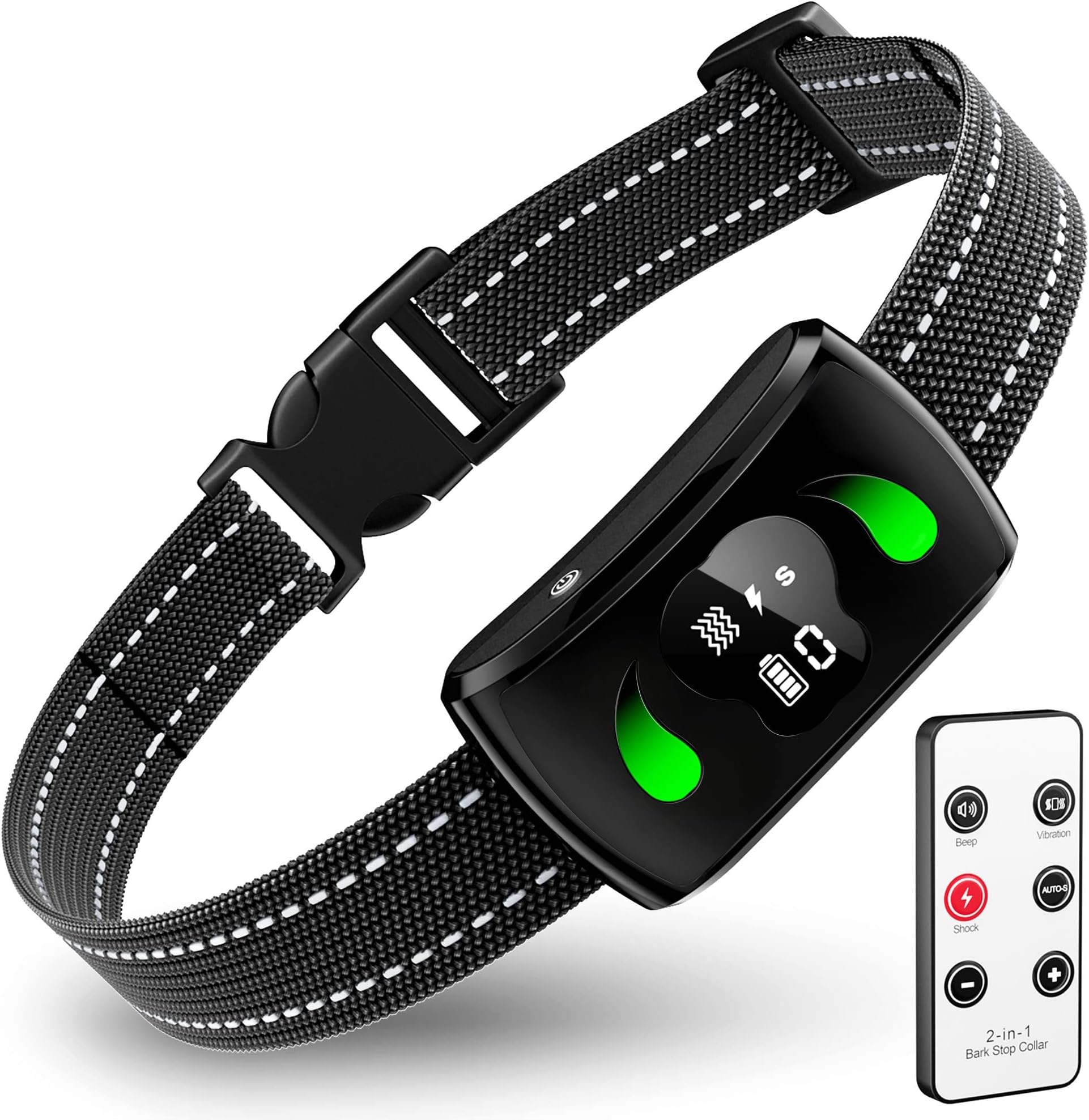 Mini Remote Large Dog Medium&Small Dogs, Anti Barking Training with 7 Adjustable Sensitivity - Safe No Bark Collar for Indoor, Garden & Courtyard Use
