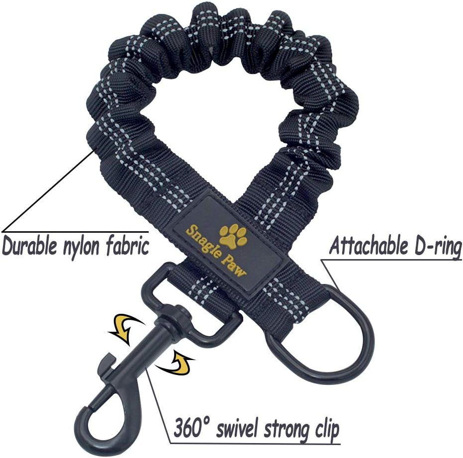 Bungee Dog Leash Attachment, 18u201D Shock Absorbing Lead Extension Absorber, Prevent Injury on Arm and Shoulder & Save Dogs from Getting Hurt, Great 