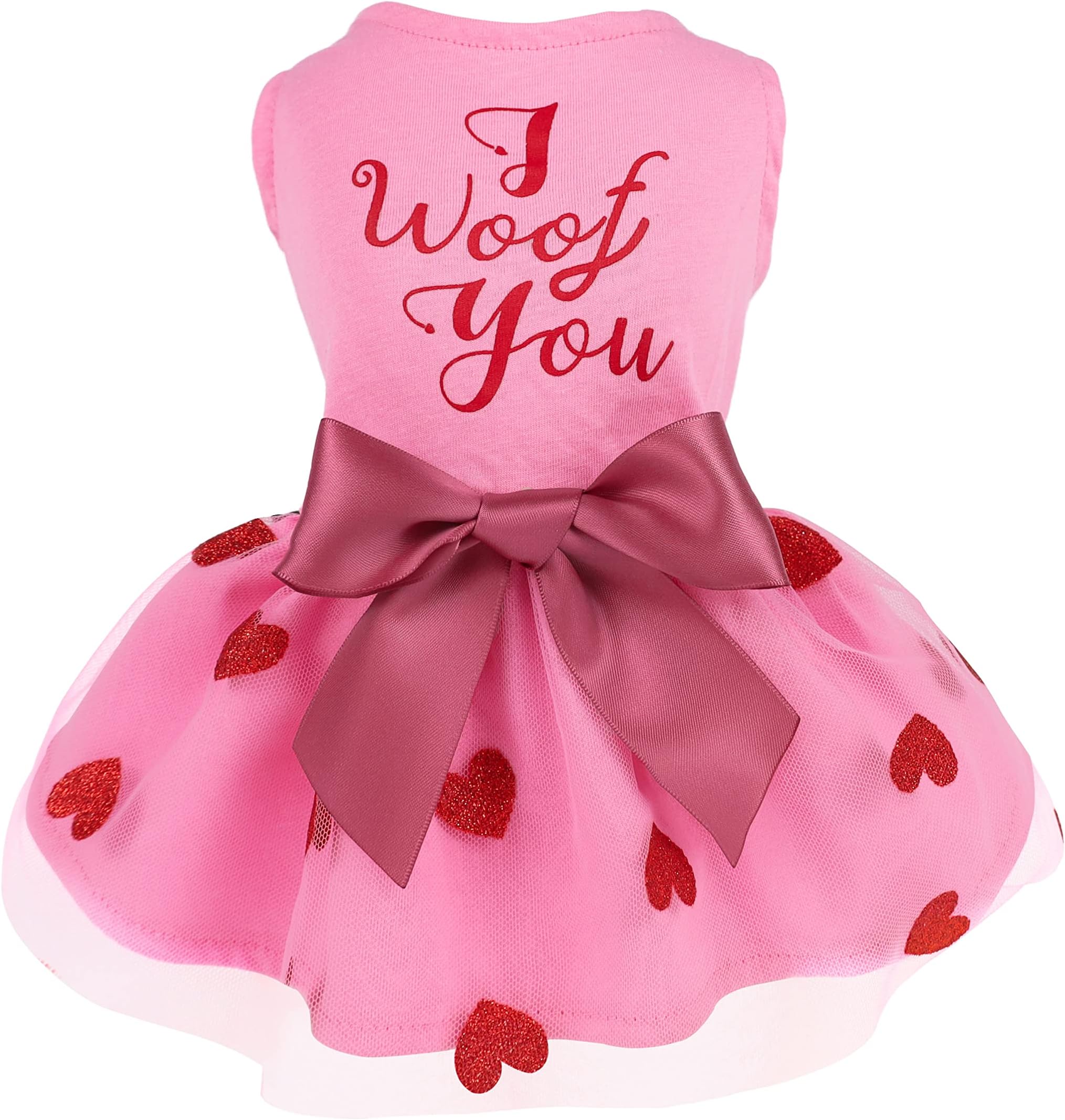 Fitwarm Thanksgiving Sparkly Dog Clothes for Small Dogs Girl, Holiday Pet Tutu Dress, Cat Outfit, Brown, Orange
