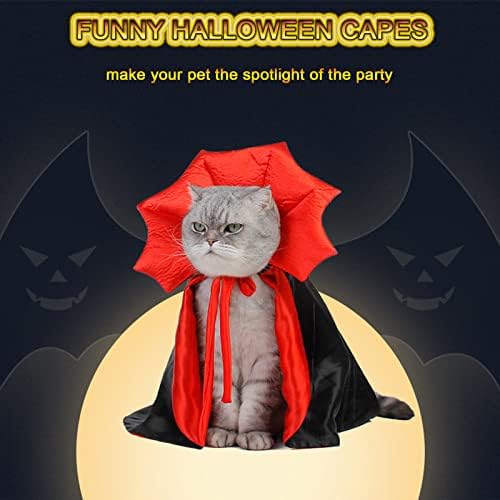Cape Costume - Pet Costumes Cat Vampire Cloak, Funny Cosplay Dress Devil Wizard Outfit, Witch Clothes Small Medium Dogs Cats Puppy, Dog Mantle Apparel