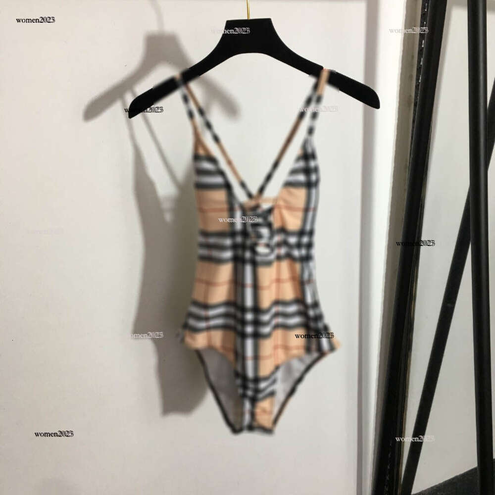 Brand Swimwear Women Bikini Designer one-piece swimsuit Fashion LOGO Classic check printing sexy girls Swimsuits vacation beach Apr 26