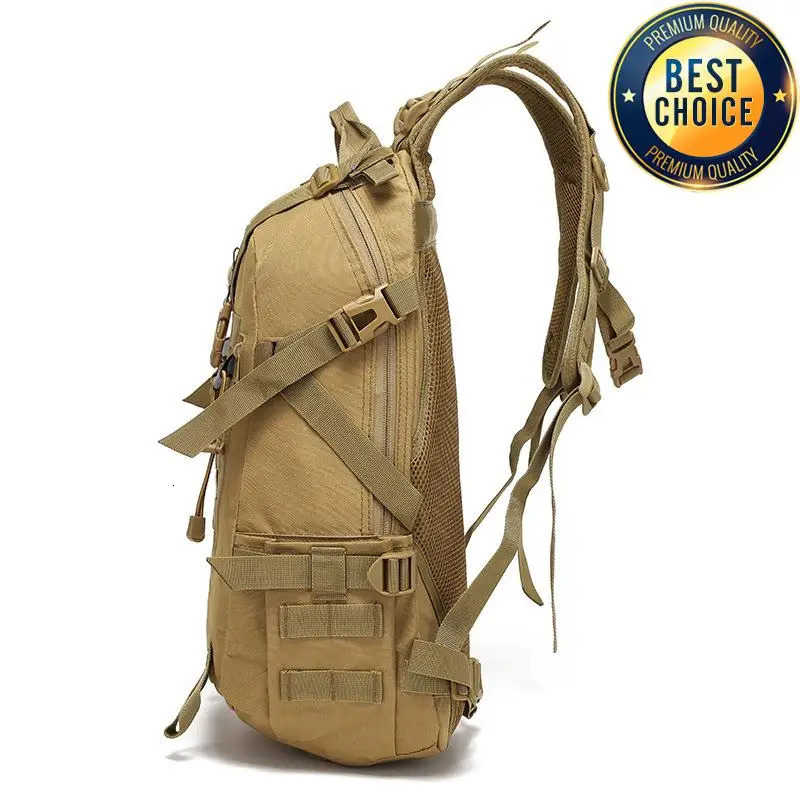 40L Tactical Reflective Backpack Outdoor Molle Camouflage Rucksack Assault Bag Hiking Camping Hunting Travel Riding Knapsack 241127