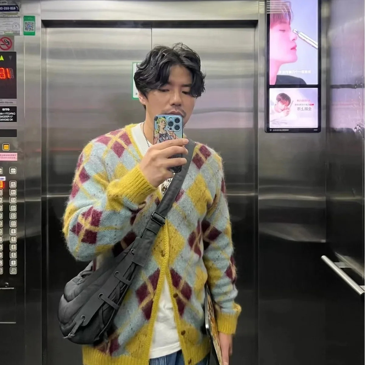 Cotton bedding horizontal bag womens er handbag and wallet cashmere padded shoulder bag half moon 241209