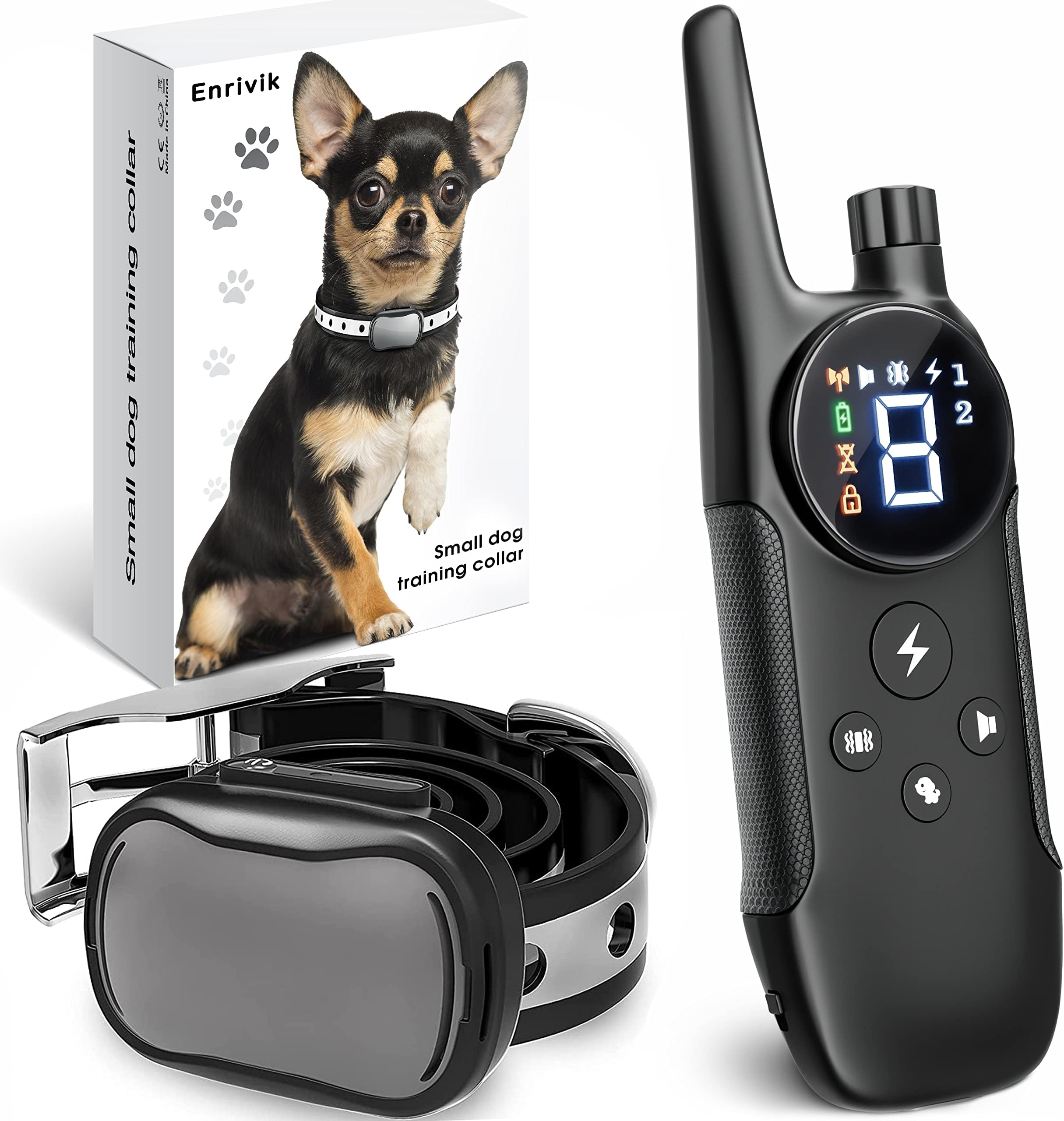 Extra Size Dog Puppy Training Collar Remote for Small Dogs 5-15lbs and Puppies with Shock - Waterproof & 1000 Ft Range
