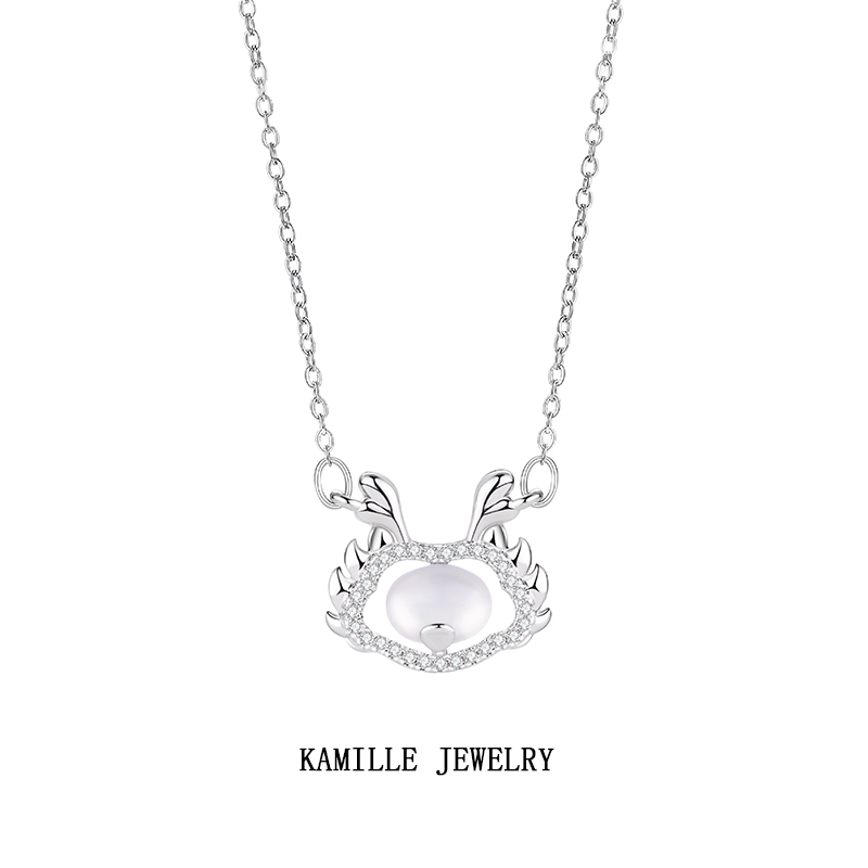 Sophisticated Ladies' Dragon Pendant Necklace - Unique Designer Stainless Steel Collar Jewelry