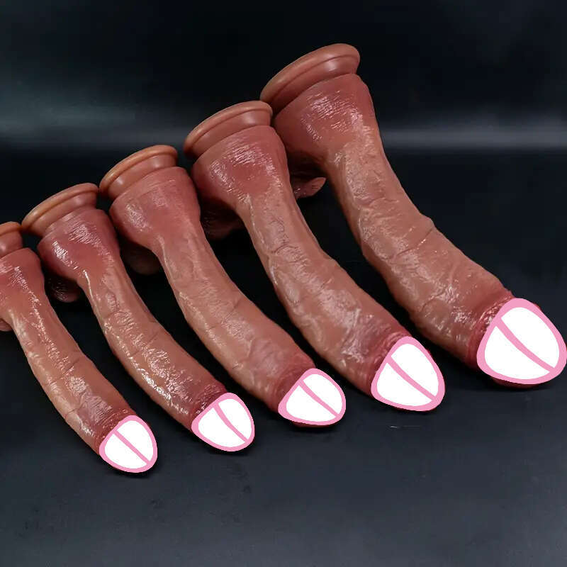 Cheap Dildo Thick Super Huge Realistic Penetration Anal Skin Feel Double Silicone Strap-on Sex Toys Women Men Gay 18+