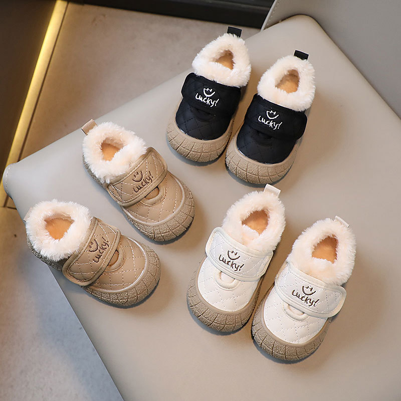Toddler Walking Shoes Infant Cotton Shoes Warm Kids Winter Casual Cartoon Furry Shoes Littlesprouts Girl Boy Anti-slip Soft Sole Baby Shoes Size 16 - 