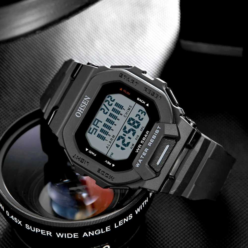 New Arrival Mens Outdoor Sports G Sty Digital Mens 50m Waterproof Green Hbre Ma Tactical Ectronic Watch Gift Z241128