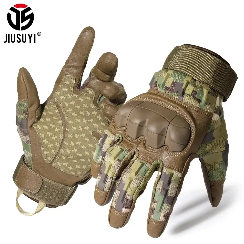 Mens tactical gloves with full finger hard shell protection touch screen shooting horseback riding combat outdoor hunting fishing hiking gloves 241127