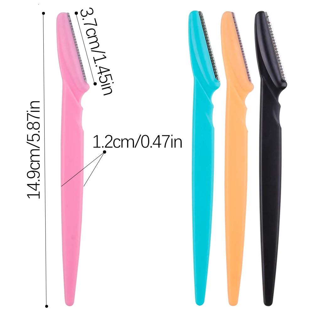 100Pcs Eyebrow Blade Woman Face Shaver Eye Brow Trimmer Blades Cutting Safety Hair Removal Cutter Portable Makeup Beauty Tools 241128