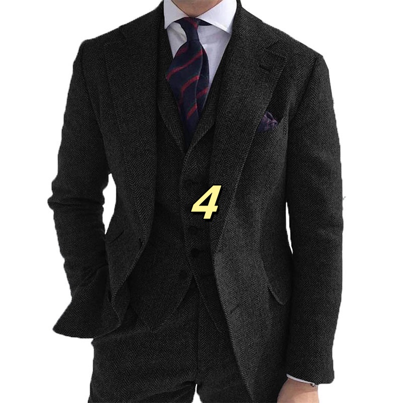 Slim k1317 Business Casual Suit Jacket with Multi-Pockets - Large Size Available