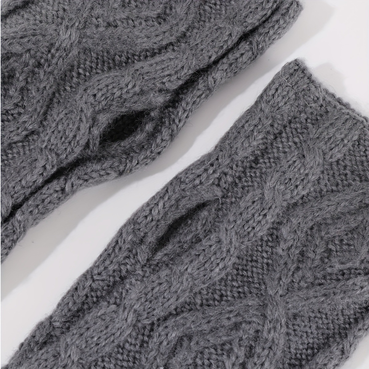 New gloves arm sleeves female autumn and winter long fingerless Fried Dough Twists half finger gloves thickened warm wool false sleeves