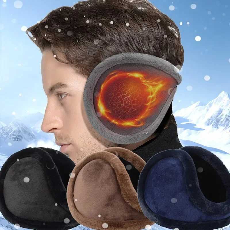 Plush hot earmuffs for mens winter bicycles anti freezing and anti frost earmuffs protectors thick ear warmers and earmuffs X241128