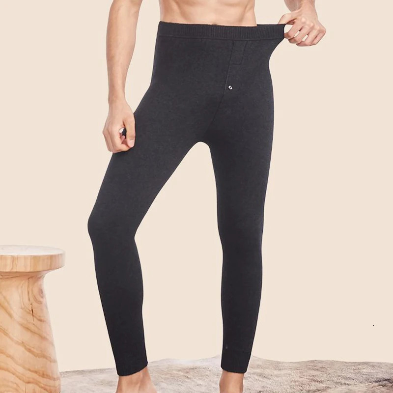Mens thermal pants wool pants cashmere pants womens winter pants with thickened thickness middle-aged and elderly underwear thin winter pants 241127