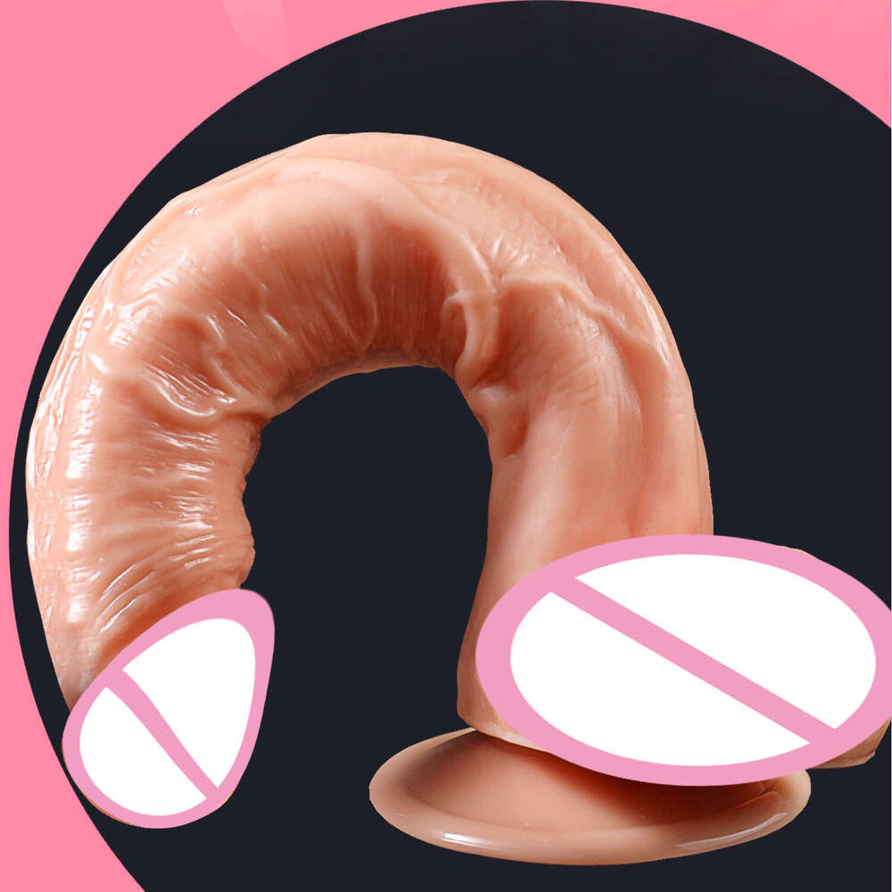 Soft Realistic Dildo with Suction Cup, Long Fake Dick for Women & Gay, Butt Plug, Erotic Adult Sex Toy, Easy to Clean