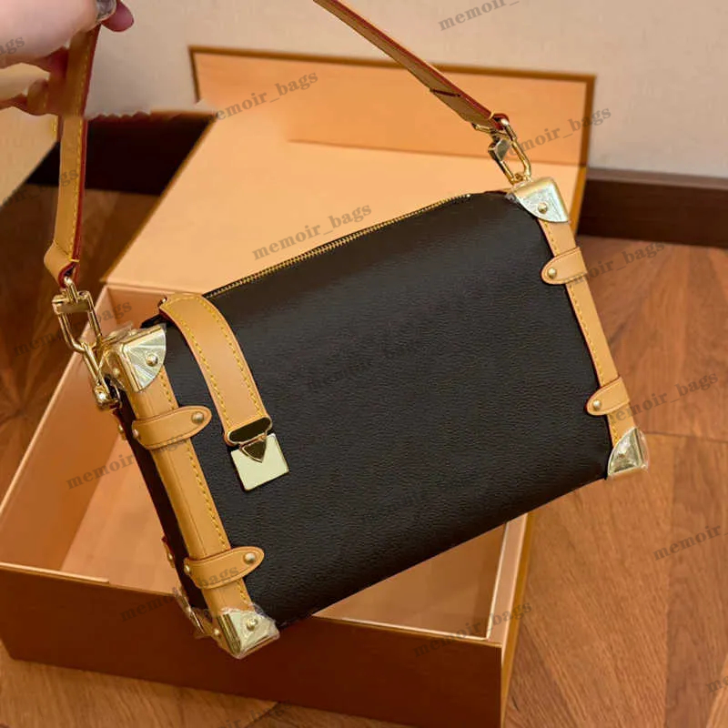 Trunk Bag Top Handle Tote Hobo Womens Designer Bags Leather Handbag Trunk Shoulder Bag Women Shopping Bags Fashion Classic Brown Flower Handbags