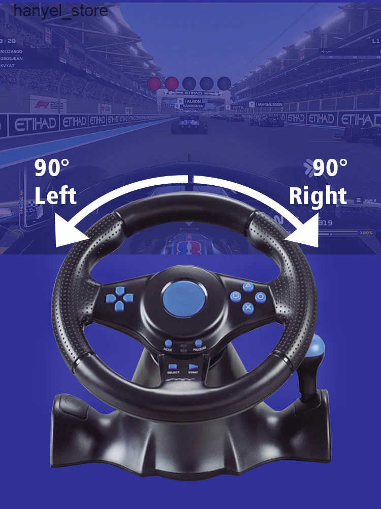 Game Controllers Joysticks New data Frog Racing GamePad 180 degree steering wheel vibration control lever 3 4 game remote control wheel drive L240910