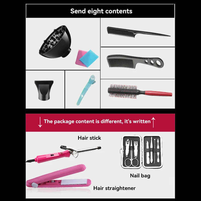 Hair Dryer Professional 1200W/2200W Gear Strong Power Blow Hair Dryer Brush For Hairdressing Barber Salon Tools Hair Dryer Fan 241128