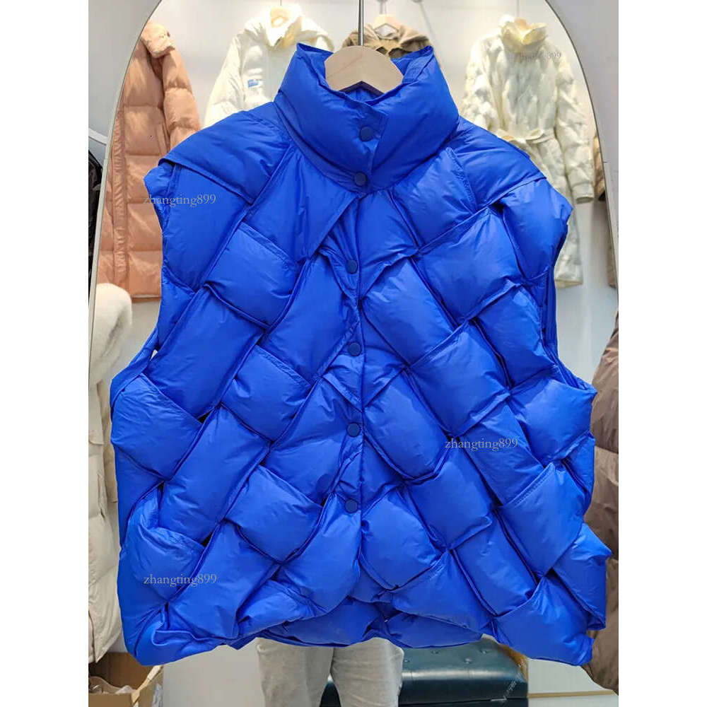 Women's Vests Ailegogo Autumn Women Stand Collar Loose White Duck Down Vest Casual Female Sleeveless Warm Down Waistcoat Puffer Tops 221202