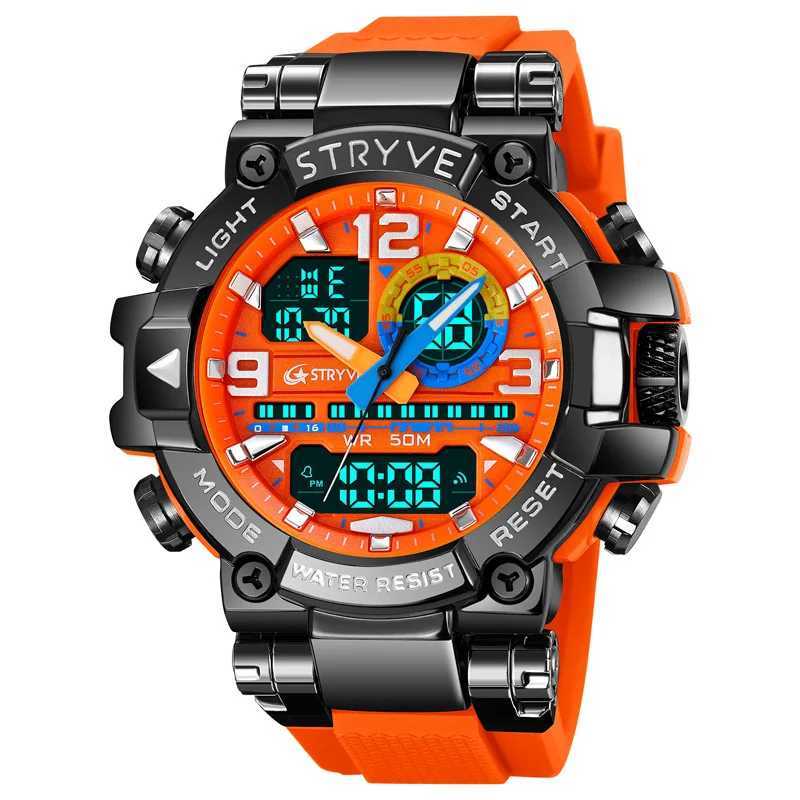 New Arrival UTHAI CQ254 Fashion Sports Color Night Light Mens Electric Waterproof Mti Functional Clock Z241128