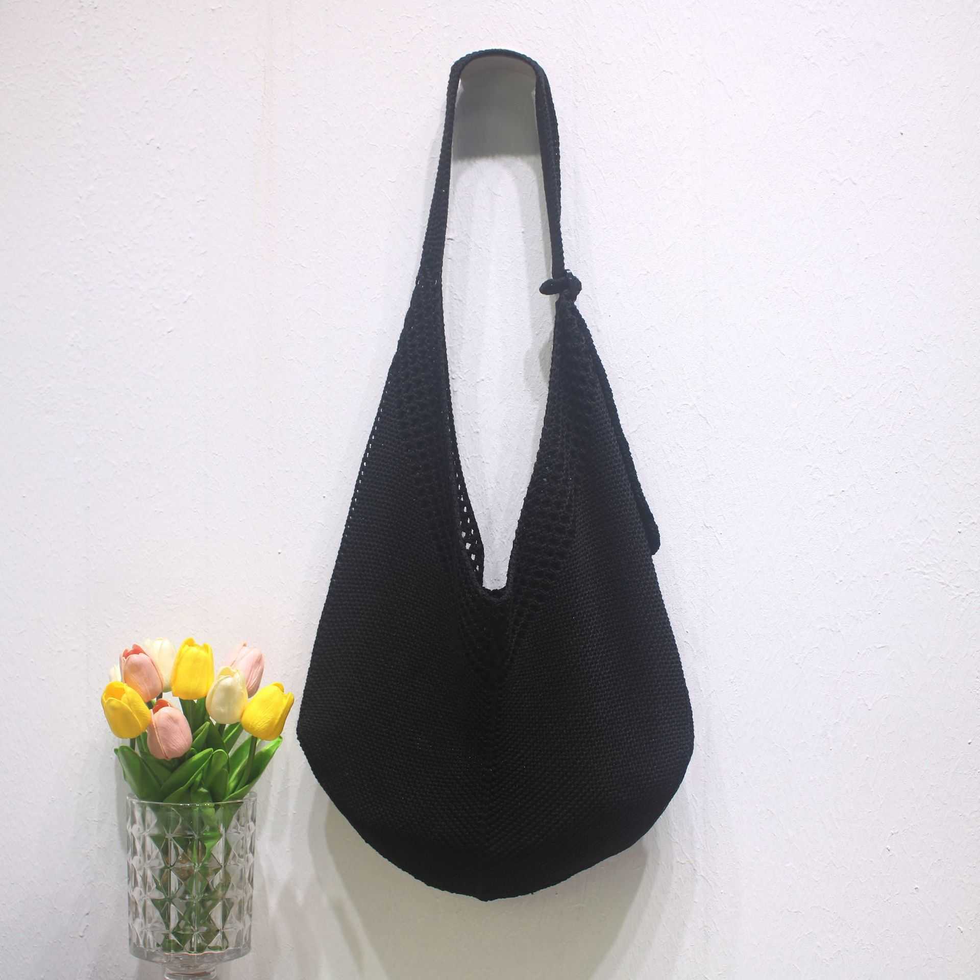 New Knitted Bags Handmade Knitted Bags Tote Bags Shoulder Bags Women's Woolen Handbags Shopping Bags