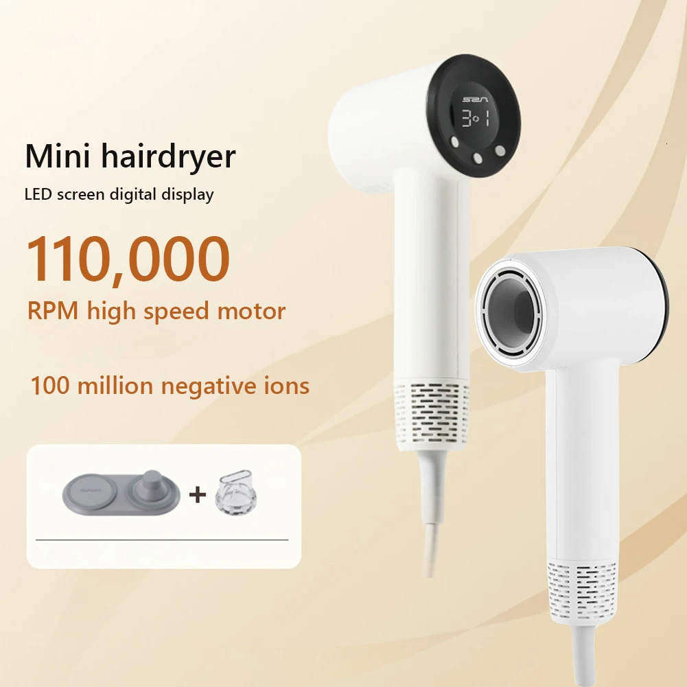 Hairdryer 110000 RPM Brushless Motor Negative Ionic Hair Dryer Low Noise Thermo-Control High-Speed Blow Dryer for Fast Drying 241128