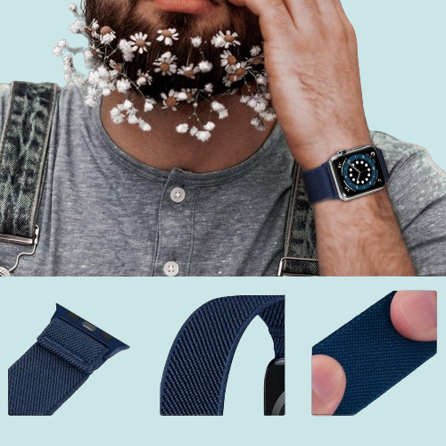 Scrunchie Strap for watch band 42mm 44mm 45mm Elastic Nylon solo Loop bracelet iWatch series 3 4 5 6 se 7
