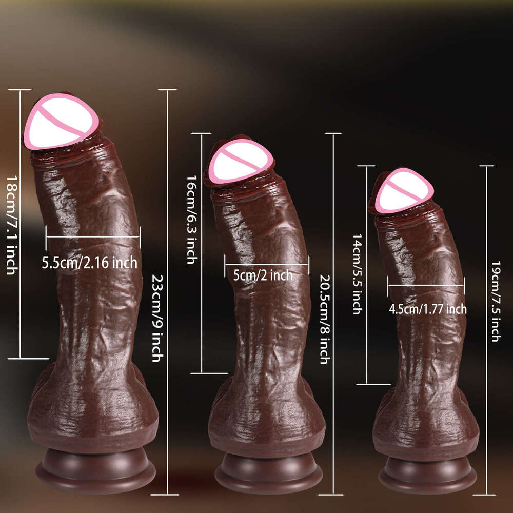 Thick Dildo Soft Realistic Human Huge Skin Feel Double Silicone Suction Cup Anal Sex Toys Ladies Men Masturbator Gay 18+