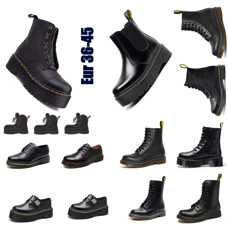 Doc Designer Boots Womens Mens Boot Ankle Mini Platform Booties Yellow Low Top Leather Winter Snow Booties OG 1460 Smooth Oxford Bottom Warm Shoes