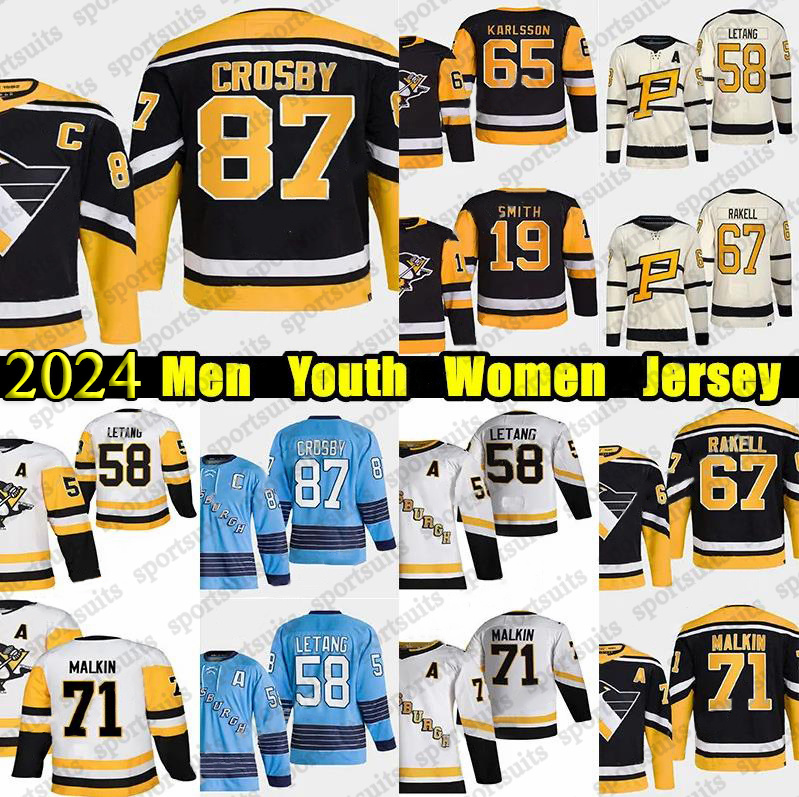 #87 Sidney Crosby Penguins hockey jersey winter classic jerseys #58 Kris Letang Evgeni Malkin Carter Bryan Rust Tristan Jarry Jake Guentzel Rickard Rakell jerseys