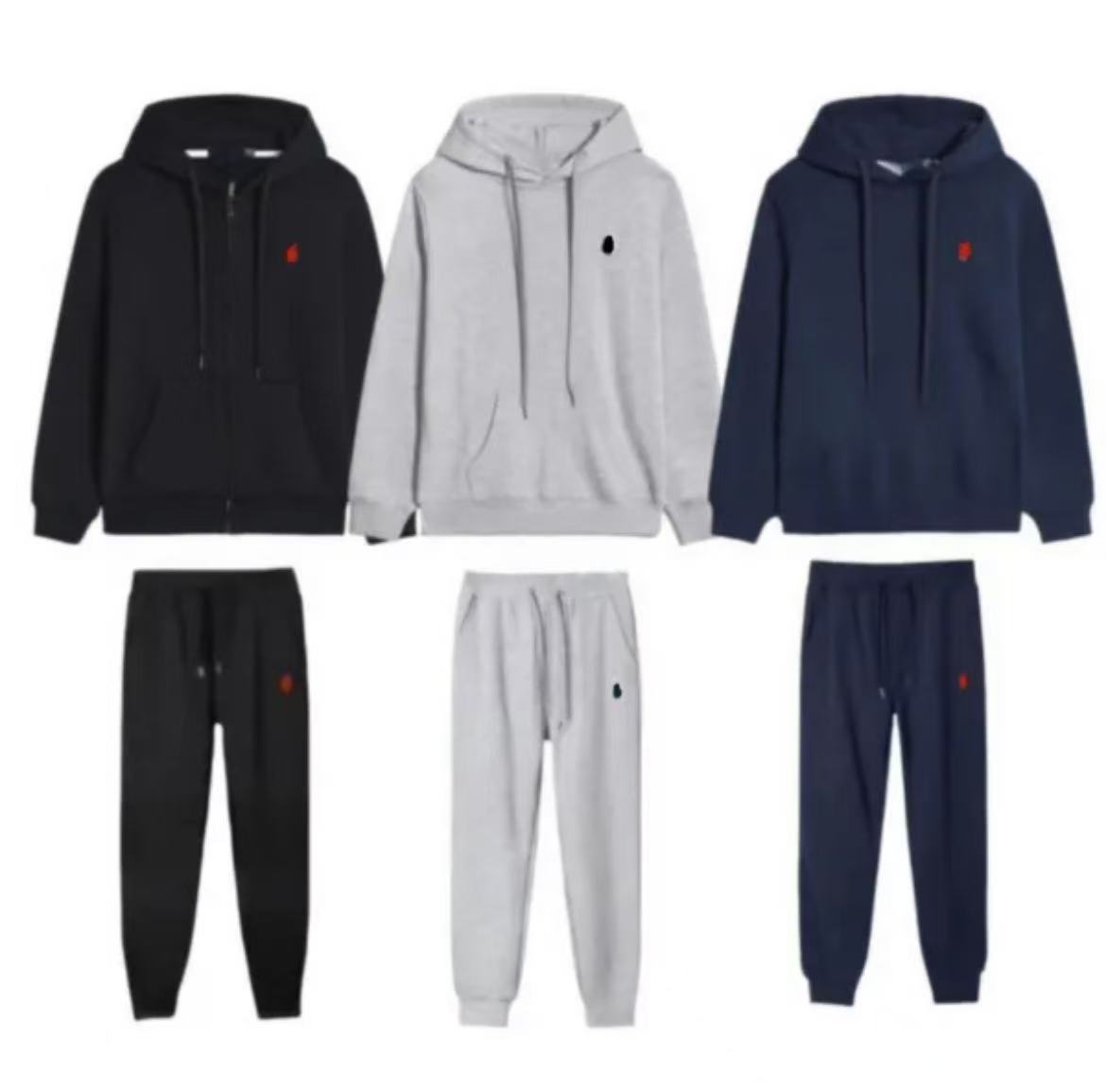 Polo Jacket Jumper Designer Pullover Mens Hoodie Sweatshirt PonyEmbroidery Cotton Stand Collar Half Pull Zip Up Hoodies Autumn Winter Casual Street Women