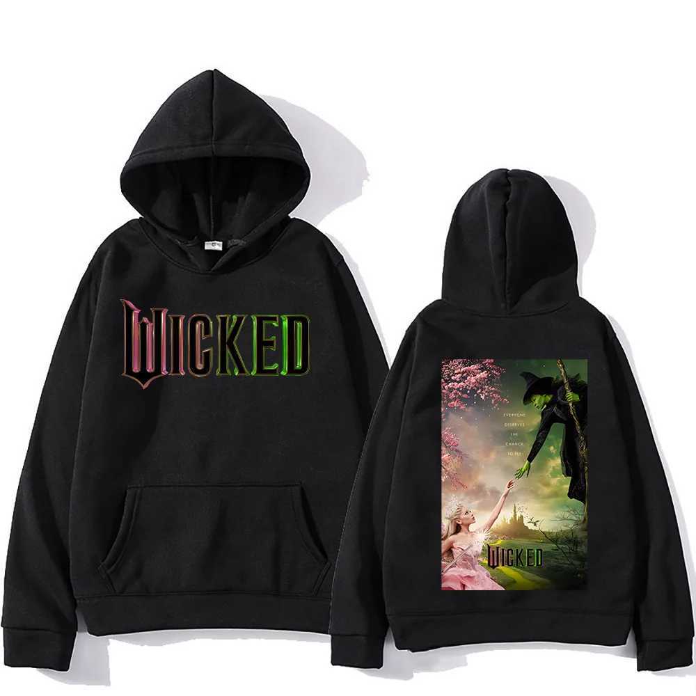 Men Women Sudaderas Wicked Fantasy Movie Graphic Print Sweatshirts Autumn Winter Large Pullovers Windproof Unisex Casual HoodiesXJ241128