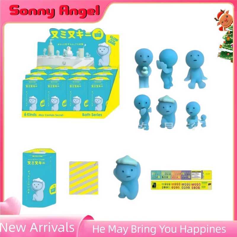 Kawaii Smiski Blind Box Bathroom Series Animated Characters Night Walk Toy Models Collection Doll Decoration Accessories Christmas Gifts X241127