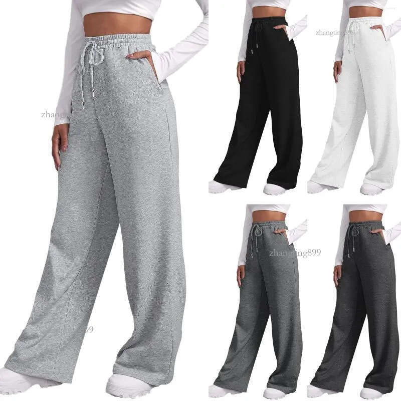 Women's Pants High Waist Bottom Sweatpants Harajuku Fashion Women Wide Leg Baggy Cargo Joggers Straight Trousers