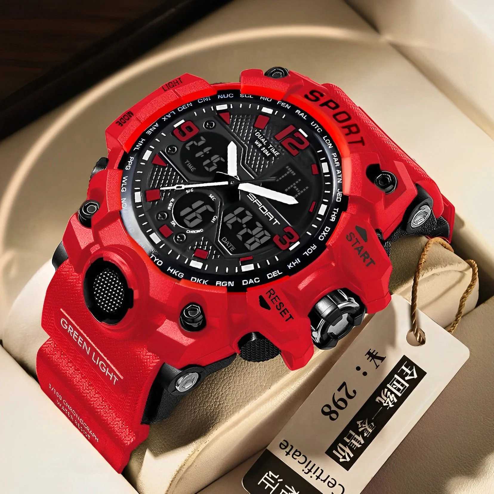 New Arrival MSTIANQ Mens Youth Ectronic High School Student Trend Handheld Clock Sports Luminous Digital Watch Z241128
