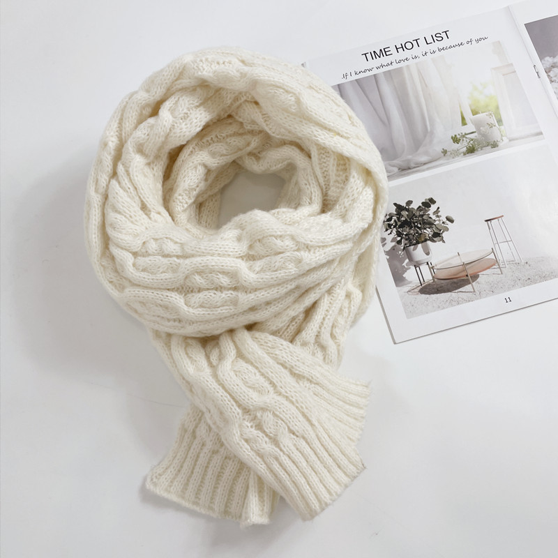 Winter hat for women with thick velvet and warm wool ball knitted wool hat scarf gloves three piece set windproof sleeve headband hat