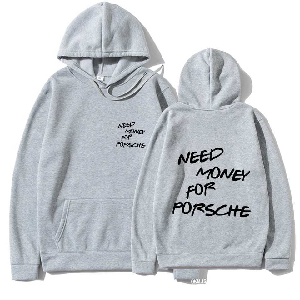 2024 Funny Need Money Letter Print Hoodie Fashion Design Mens Womens Sweatshirt Loose Oversized Couples Casual HoodiesXJ241128