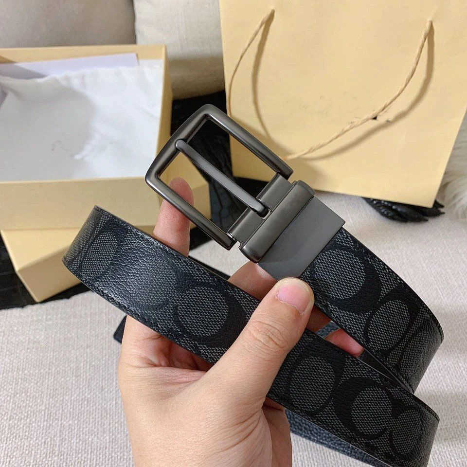 Leather belt men's leather casual men's belt business classic trend youth plate buckle waistband J241128