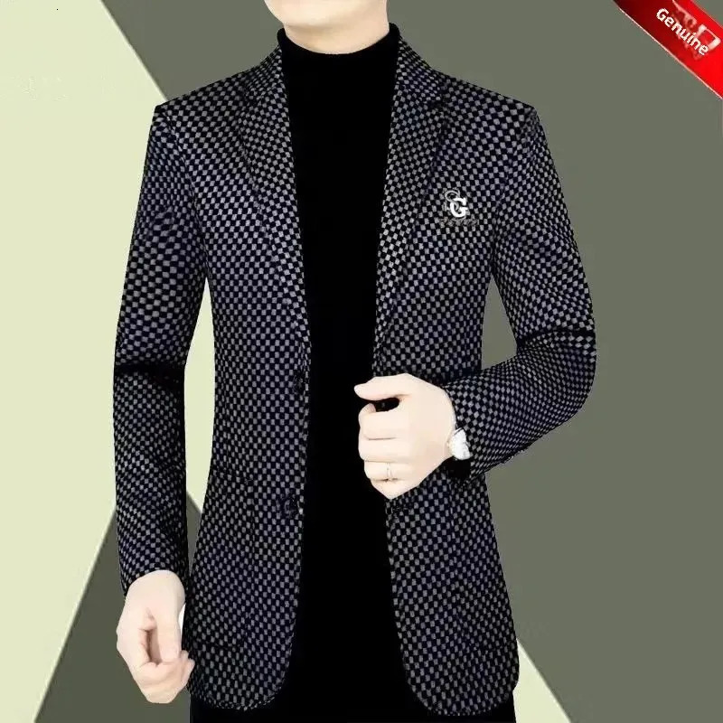 AutumnWinter Mens Casual Trench Jacket Slim Fit Western Style Clothes For MiddleAged Men Smooths Your Silhouette 241126