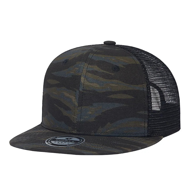 Camouflage baseball cap mens mesh truck cap womens fashion summer snap cap plain skate hip-hop cap streetwear 241127