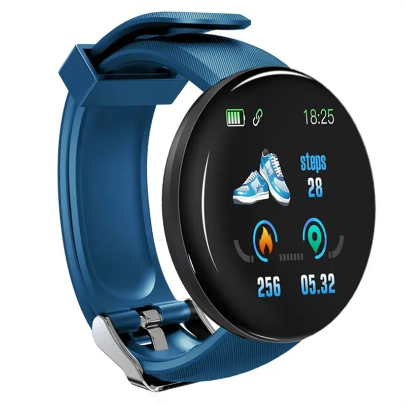 D18 Smart Watch Heart Rate Monitor Men's Women's Smartwatch Round Fitness Digital Watches for Men Women Band Bracelet