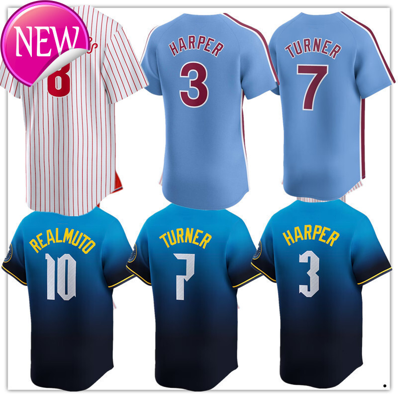 Custom Phillies Baseball Jersey 3 Harper Trea 7 Turner Kyle 12 Schwarber Alec 28 Bohm Nick 8 Castellanos Roy 34 Halladay men women youth 27 Aaron Nola Jerseys