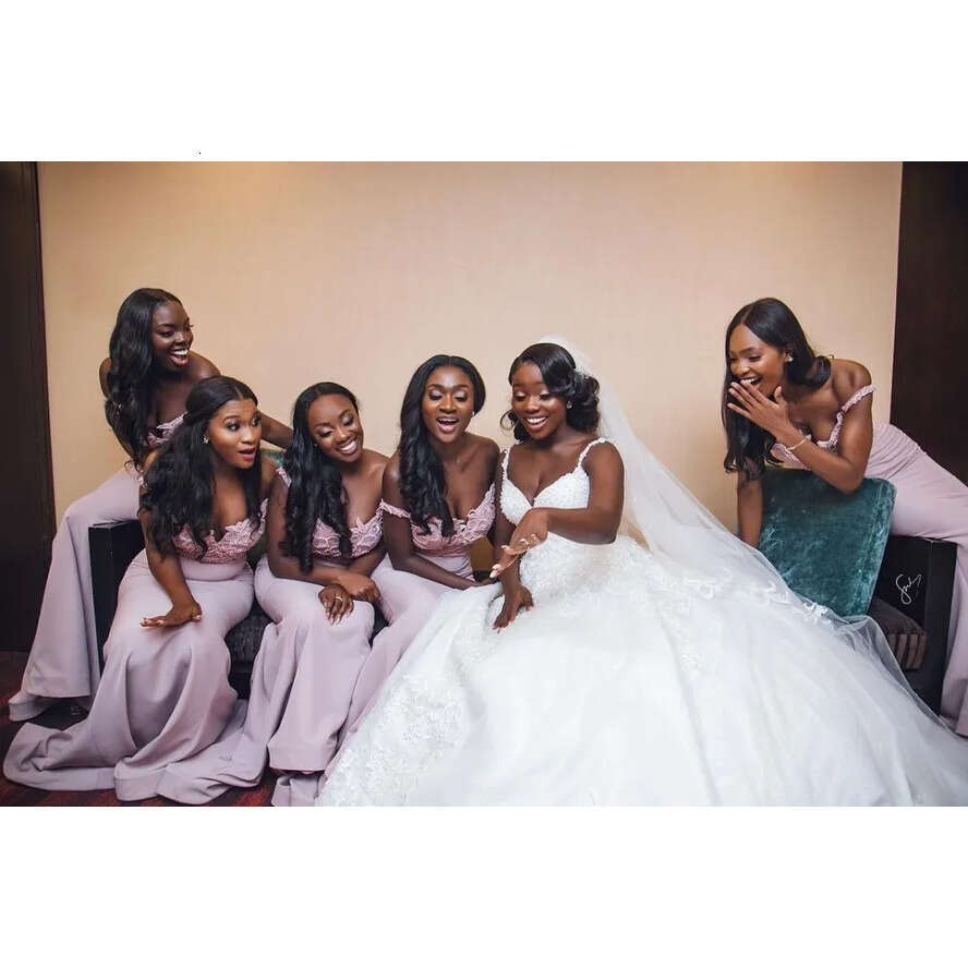 Robe Demoiselle D'honneur Sexy Beading Backless Mermaid Bridesmaid Dresses Elegant Off The Shoulder Wedding Party Dress