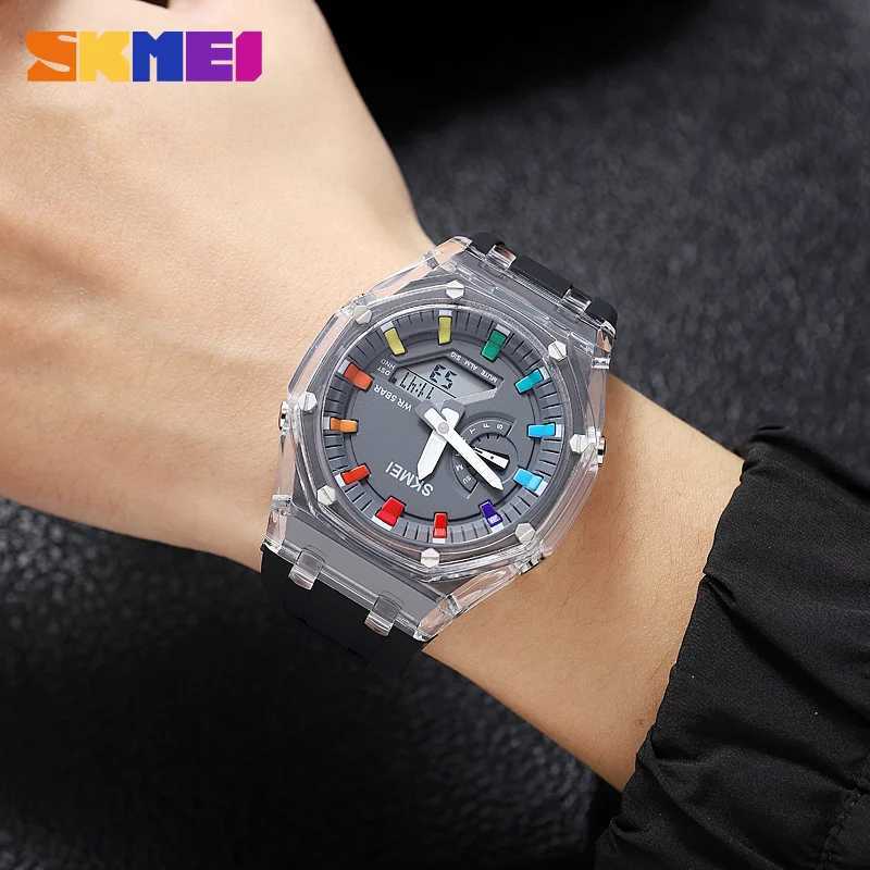 New Arrival SKMEI 2100 Mens Digital World Time Sports 5Alarm Clock Summer Time Watch Z241128
