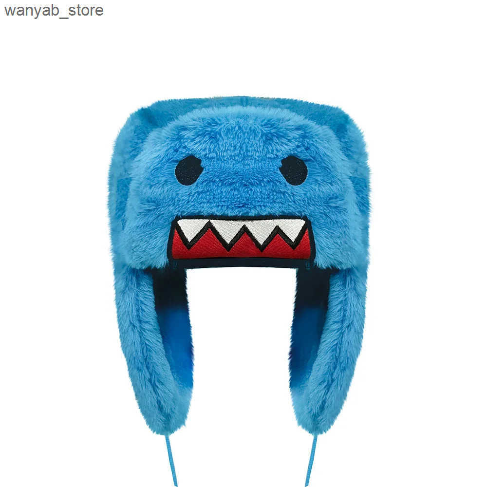 Beanie/Skull Caps Autumn and Winter Y2K Street Personal Lei Feng Hat Womens Embroidered Earmuffs Fce Hat Warm Earmuffs Warm Travel essence L240910