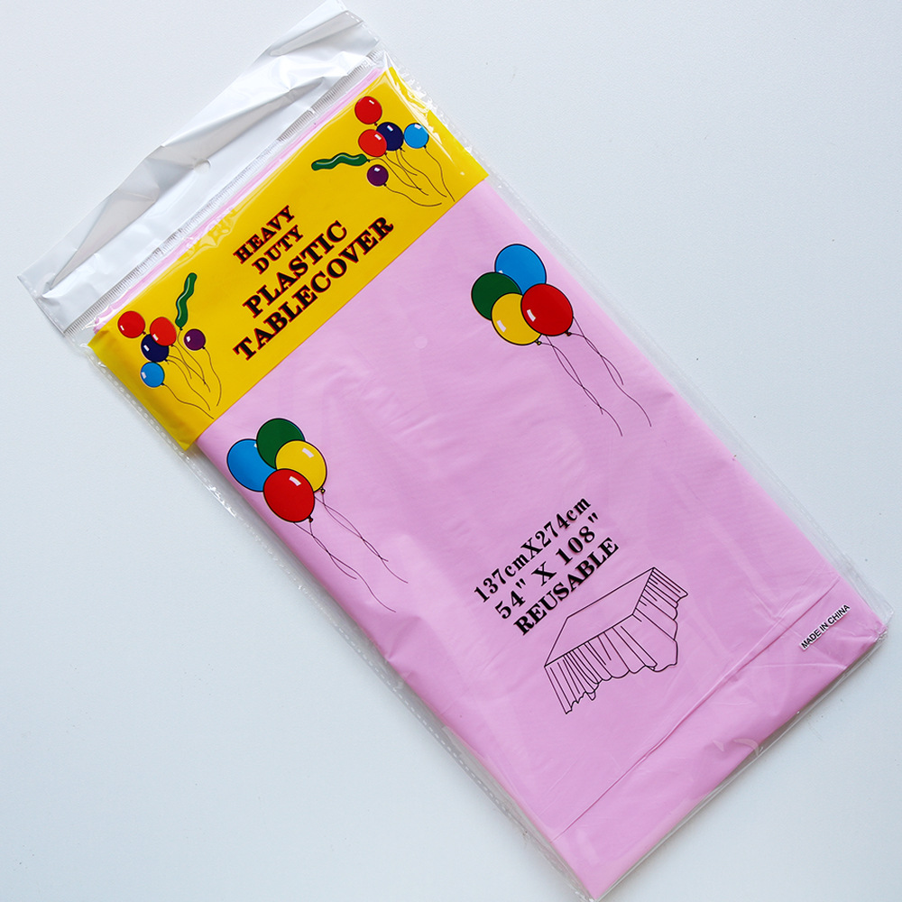 Portable Disposable Table Covers PE Plastic Tablecloth Wedding Birthday Party Cloth for Rectangle Desk