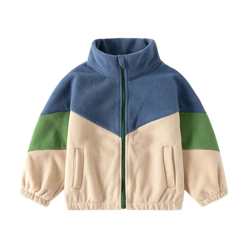 Childrens Clothing Autumn Winter Fleece Thicken Warm Outwear Cute Cardigan Jackets Coats for Kids Boys 241126