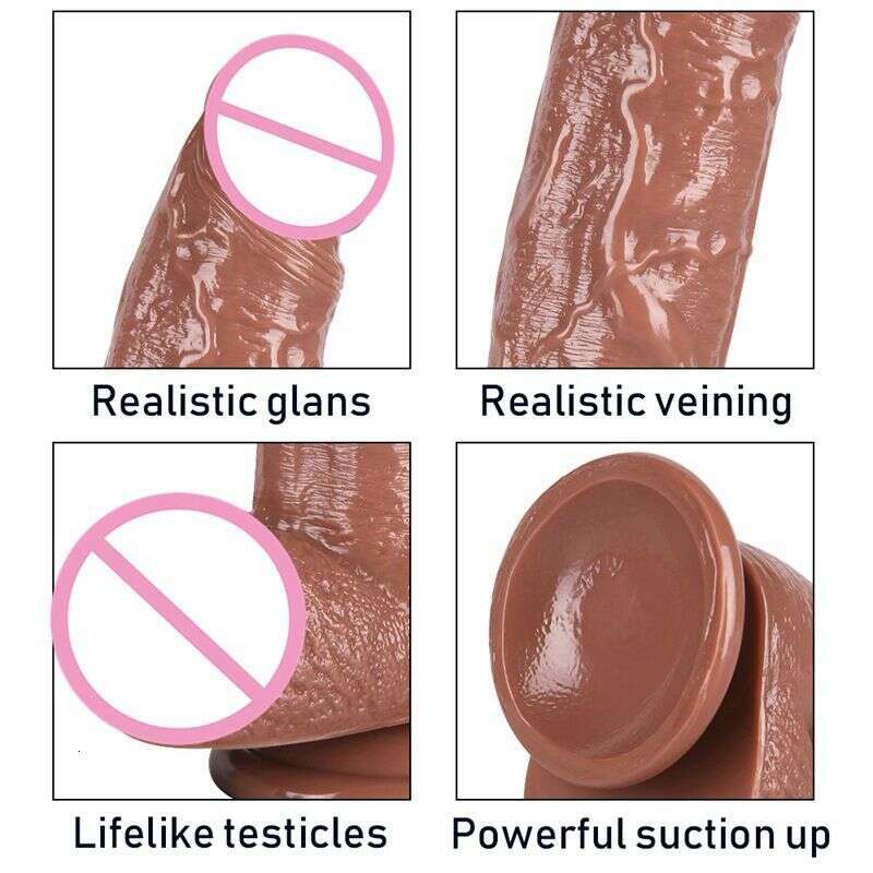 Realistic Long Dildo Erotic adult toys Huge Strong Silicone Suction Cup For Women anal Sex Products double dildo