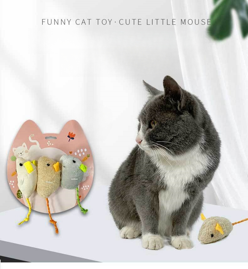 Update New Grass And Mint Cat Toys Value Pack Gift Box Set Herbal Plush Small Mouse Wholesale Free Shipping